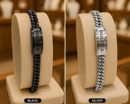 Rolex-Inspired Gold Cuban Link Bracelet for Men | Premium HS Jewelry