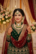Luxury Emerald Kundan Bridal Jewellery Set – Premium Gold Plated Necklace Set