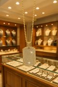 Luxury Gold Dog Tag Pendant Necklace | Iced Out Cubic Zirconia Hip Hop Chain for Men & Women