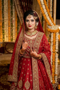 Luxury Bridal Ruby & Gold Plated Jewelry Set